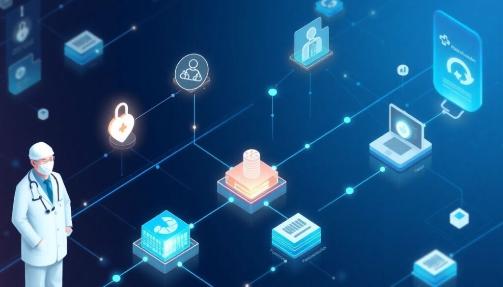 Autonomous healthcare data exchange on blockchains - иллюстрация