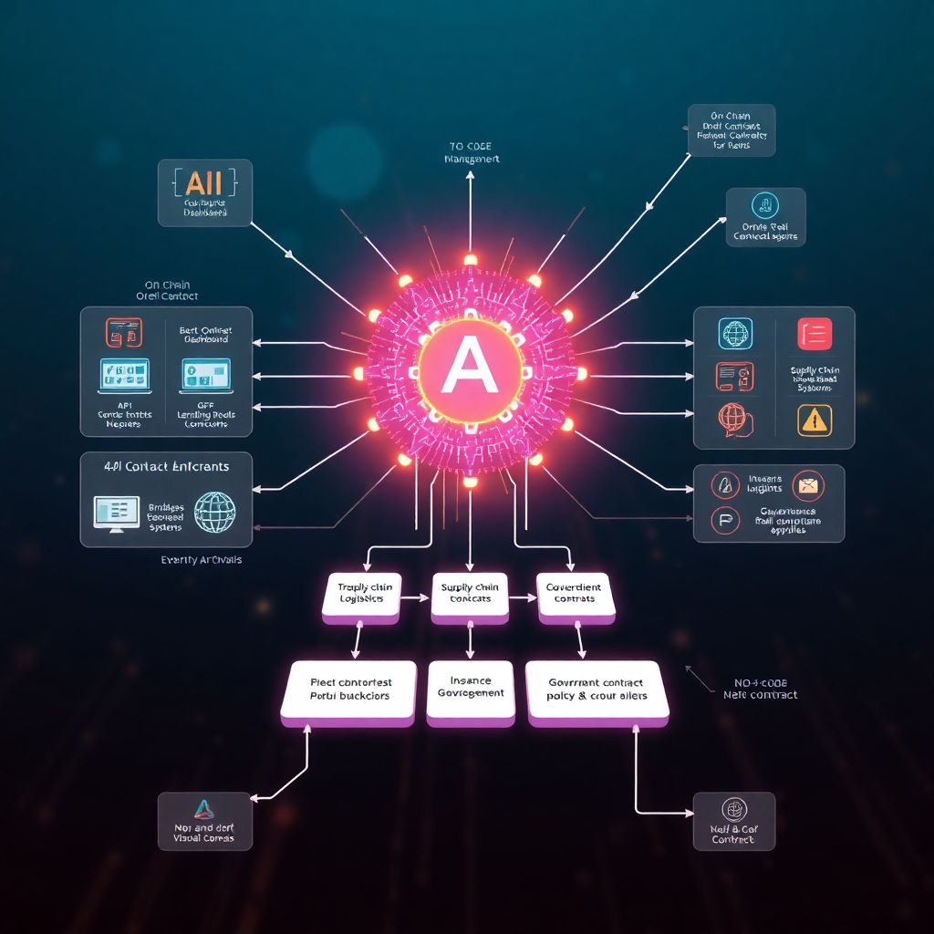 Smart contract orchestration with ai-driven workflows for automated blockchain apps