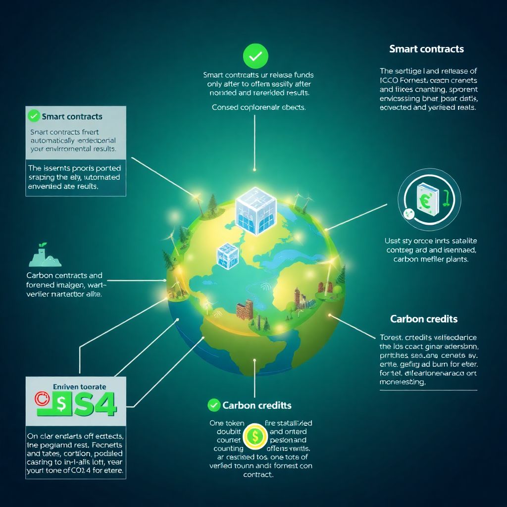 Smart contracts for environmental protection and sustainable green innovations